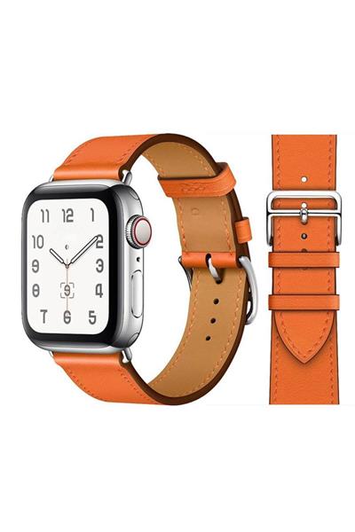 Apple Watch 2/3/4/5/se/6/7/8/9/10/11 Uyumlu deri Kordon