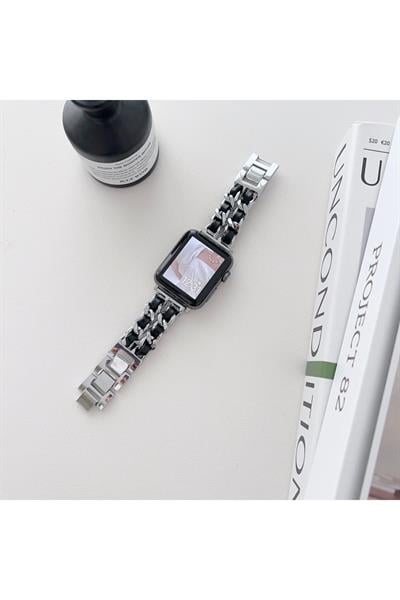 Apple Watch 2/3/4/5/se/6/7/8/9/10/11 Uyumlu deri Kordon