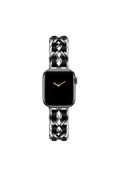 Apple Watch 2/3/4/5/se/6/7/8/9/10/11 Uyumlu deri Kordon