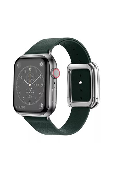 Apple Watch 2/3/4/5/se/6/7/8/9/10/11 Uyumlu deri Kordon