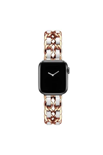 Apple Watch 2/3/4/5/se/6/7/8/9/10/11 Uyumlu deri Kordon