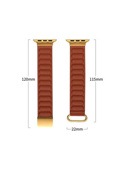 Apple Watch 2/3/4/5/se/6/7/8/9/10/11 Uyumlu deri Kordon