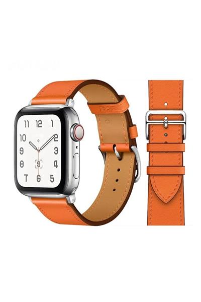 Apple Watch 2/3/4/5/se/6/7/8/9/10/11 Uyumlu deri Kordon
