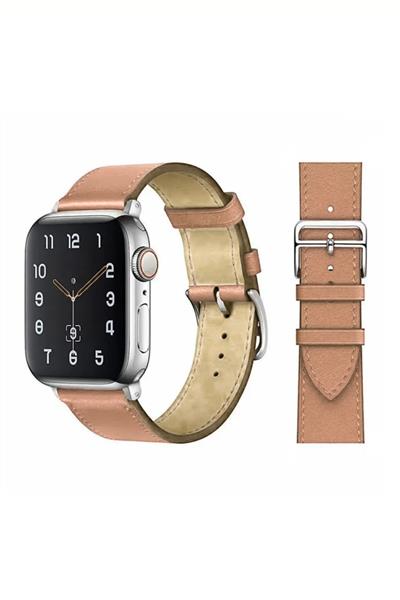 Apple Watch 2/3/4/5/se/6/7/8/9/10/11 Uyumlu deri Kordon