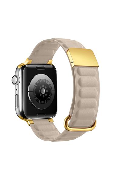 Apple Watch 2/3/4/5/se/6/7/8/9/10/11 Uyumlu deri Kordon