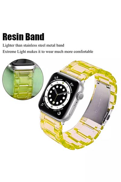 Apple Xiaomi Watch Seri 2/3/4/se/6/7/8/9/10/11 Uyumlu Paslanmaz Çelik Reçine Kordon