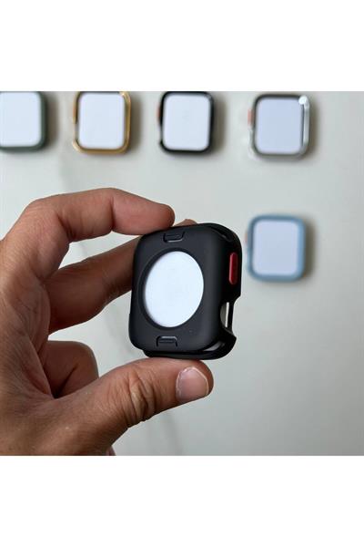 Apple Watch Serie 9/8/7/se/6/5/4 (41-40MM) Uyumlu Yumuşak Silikon Kılıf Düşme Kapak Saat Kılıfı Tpu