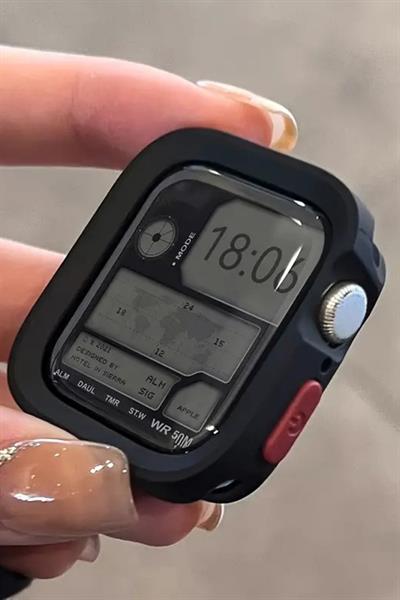 Apple Watch Serie 9/8/7/se/6/5/4 (41-40MM) Uyumlu Yumuşak Silikon Kılıf Düşme Kapak Saat Kılıfı Tpu