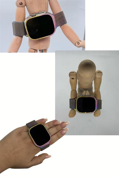 Apple Watch Ultra 49mm Uyumlu Taşlı Nano Cam Ekran Koruyucu Elmaslı