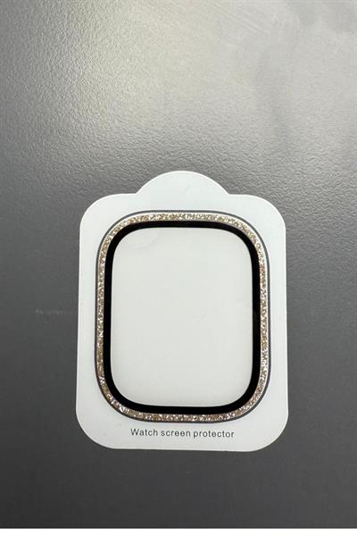 Apple Watch Ultra 49mm Uyumlu Taşlı Nano Cam Ekran Koruyucu Elmaslı