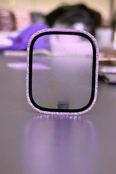 Apple Watch Ultra 49mm Uyumlu Taşlı Nano Cam Ekran Koruyucu Elmaslı