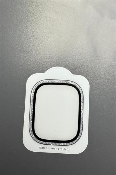 Apple Watch Ultra 49mm Uyumlu Taşlı Nano Cam Ekran Koruyucu Elmaslı