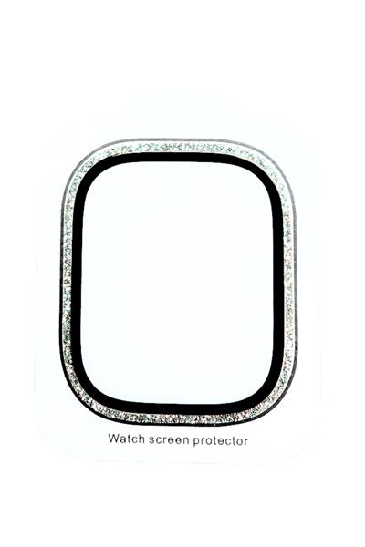 Apple Watch Ultra 49mm Uyumlu Taşlı Nano Cam Ekran Koruyucu Elmaslı