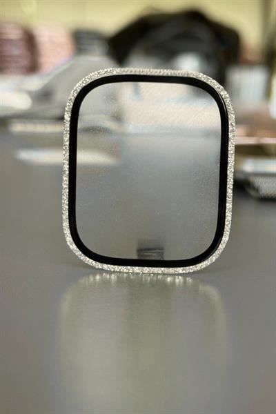 Apple Watch Ultra 49mm Uyumlu Taşlı Nano Cam Ekran Koruyucu Elmaslı