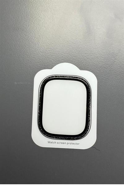 Apple Watch Ultra 49mm Uyumlu Taşlı Nano Cam Ekran Koruyucu Elmaslı