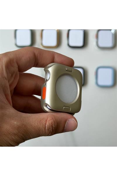 Apple Watch Uyumlu 5 6 7 8 9 44/45mm Kılıf Kasa Ve Ekran Koruyucu 360 Tam Koruma Kapak