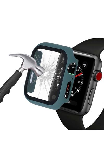 Apple Watch Uyumlu 5 6 7 8 9 45mm Kılıf Kasa Ve Ekran Koruyucu 360 Tam Koruma Kapak