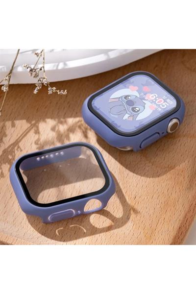 Apple Watch Uyumlu 5 6 7 8 9 45mm Kılıf Kasa Ve Ekran Koruyucu 360 Tam Koruma Kapak