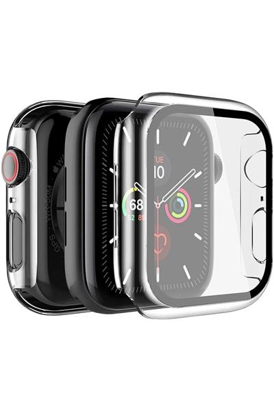 Apple Watch Uyumlu 7 8 45mm Kılıf Kasa Ve Ekran Koruyucu 360 Tam Koruma Kapak