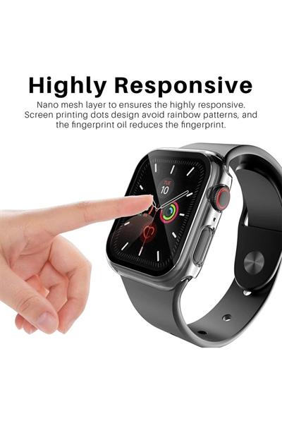 Apple Watch Uyumlu 7 8 45mm Kılıf Kasa Ve Ekran Koruyucu 360 Tam Koruma Kapak