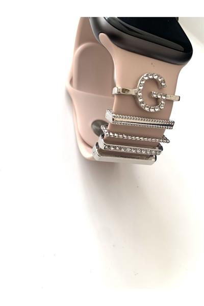 Apple Watch Uyumlu Harfli Charm Aksesuar Tüm Seriye Uyumlu Akıllı Saay Charm S