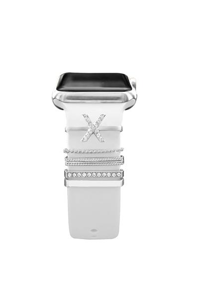 Apple Watch Uyumlu Harfli Charm Aksesuar Tüm Seriye Uyumlu Akıllı Saay Charm S