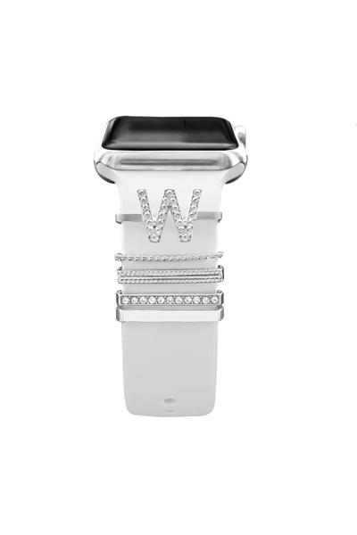 Apple Watch Uyumlu Harfli Charm Aksesuar Tüm Seriye Uyumlu Akıllı Saay Charm S