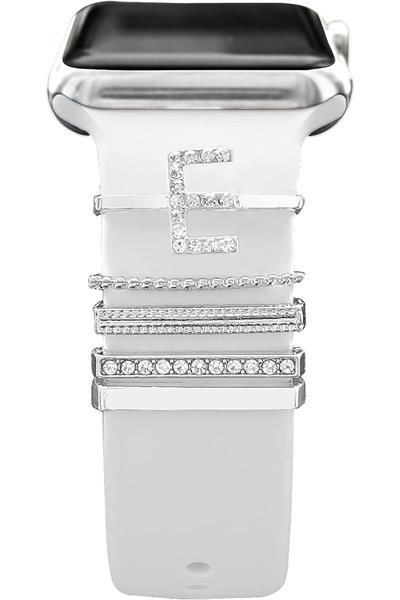Apple Watch Uyumlu Harfli Charm Aksesuar Tüm Seriye Uyumlu Akıllı Saay Charm S