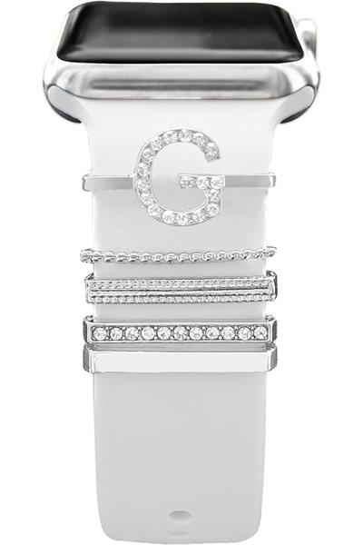 Apple Watch Uyumlu Harfli Charm Aksesuar Tüm Seriye Uyumlu Akıllı Saay Charm S