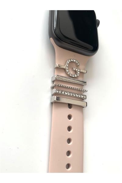 Apple Watch Uyumlu Harfli Charm Aksesuar Tüm Seriye Uyumlu Akıllı Saay Charm S