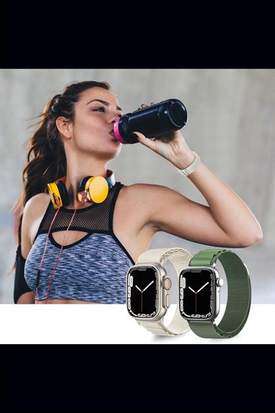 Apple Watch Uyumlu Seri 1/2/3/4/5/6/se/7/8/9 Ultra/ultra2 42-44-45-49mm - S10(46MM) Kordon Alpin
