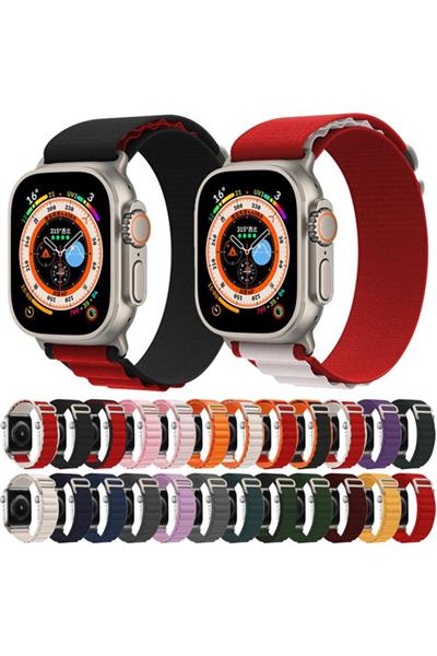 Apple Watch Uyumlu Seri 1/2/3/4/5/6/se/7/8/9 Ultra/ultra2 42-44-45-49mm - S10(46MM) Kordon Alpin