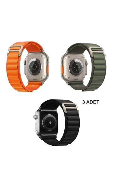 Apple Watch Uyumlu Seri 1/2/3/4/5/6/se/7/8/9 Ultra/ultra2 42-44-45-49mm - S10(46MM) Kordon Alpin