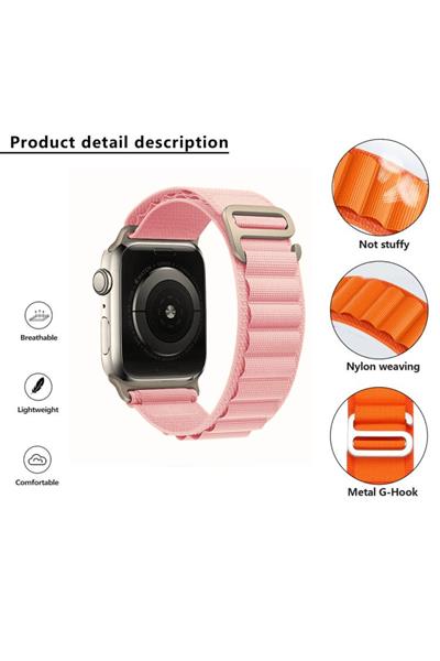 Apple Watch Uyumlu Seri 1/2/3/4/5/6/se/7/8/9 Ultra/ultra2 42-44-45-49mm - S10(46MM) Kordon Alpin