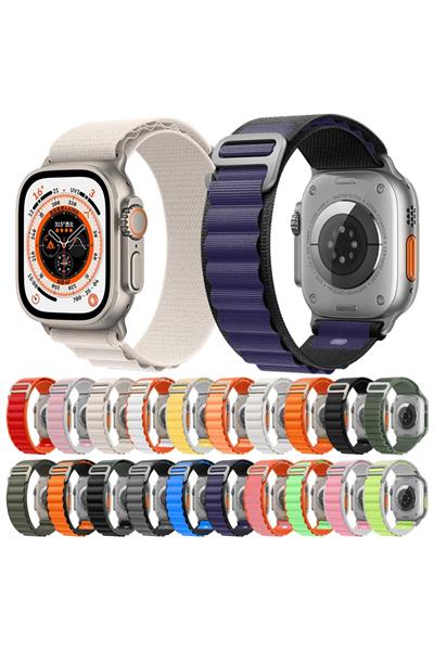Apple Watch Uyumlu Seri 1/2/3/4/5/6/se/7/8/9 Ultra/ultra2 42-44-45-49mm - S10(46MM) Kordon Alpin