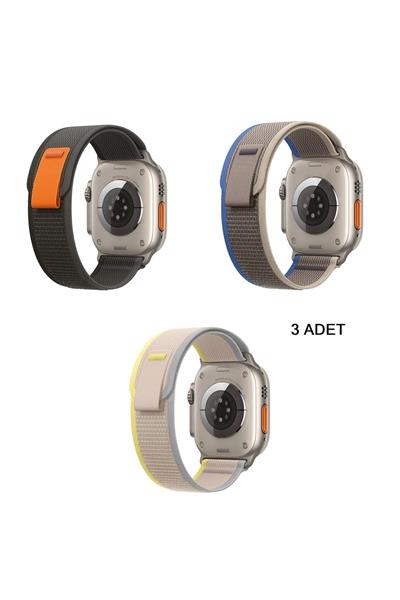 Apple Watch Uyumlu Seri 1/2/3/4/5/6/se/7/8/9 Ultra/ultra2 42/44/45/49mm - S10(46MM) Kordon Trail 42