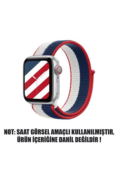 Apple Watch Uyumlu Seri: 3/4/5/6/7/8/9/se/10/11 Kordon Hasır Örgü