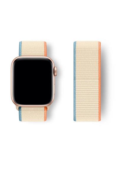 Apple Watch Uyumlu Seri: 3/4/5/6/7/8/9/se/10/11 Kordon Hasır Örgü