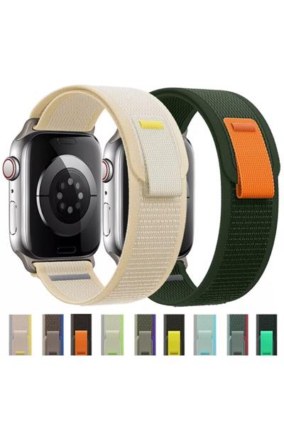 Apple Watch Uyumlu Seri: 3/4/5/6/7/8/9/se/10/11 Kordon Hasır Örgü
