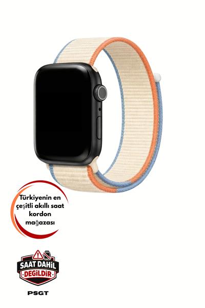 Apple Watch Uyumlu Seri: 3/4/5/6/7/8/9/se/10/11 Kordon Hasır Örgü