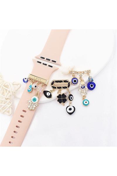 göz Süslü Apple Watch Uyumlu Charm Akıllı Saat Kordon Süsü