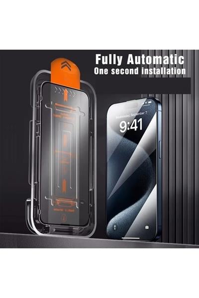 Iphone 12promax  Kolay Kurulum Kitli Ekran Koruyucu Kırılmaz Cam Anti-statik