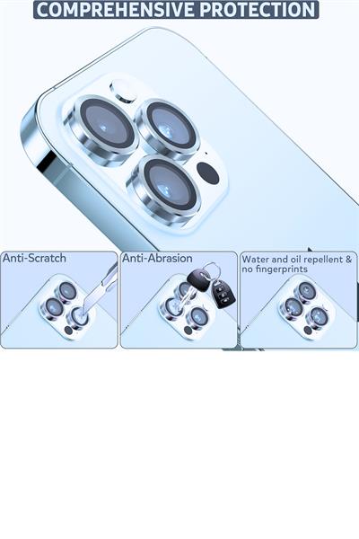 Iphone 12ProMax Uyumlu Alüminyum Alaşım 3d Kamera Lens Koruyucu