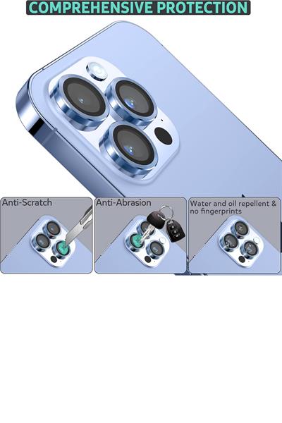 Iphone 12ProMax Uyumlu Alüminyum Alaşım 3d Kamera Lens Koruyucu
