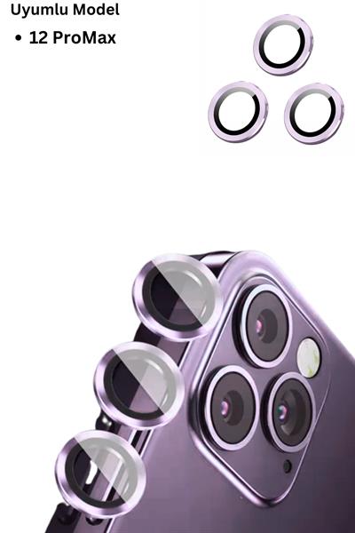 Iphone 12ProMax Uyumlu Alüminyum Alaşım 3d Kamera Lens Koruyucu