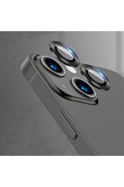 Iphone 13 Kamera Lensi Koruyucu Mercek Lens 13 Mini Uyumlu Siyah
