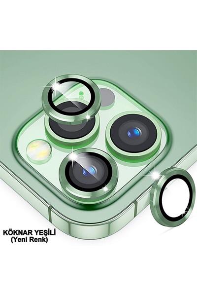 Iphone 13 Pro Max Yeşil Kamera Lens Koruyucu Mercek Lens 13 Pro Uyumlu