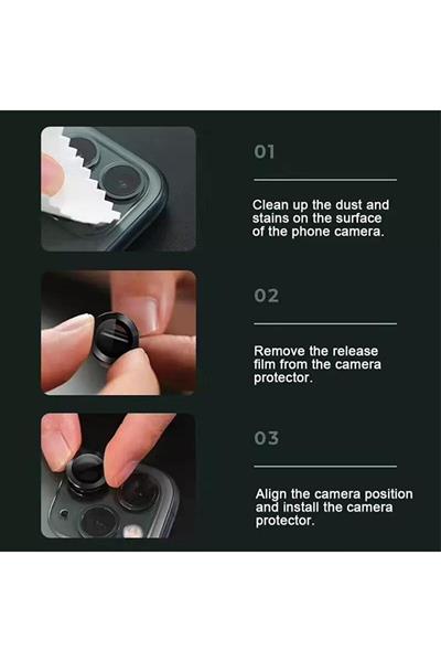 Iphone 13 Pro Max Yeşil Kamera Lens Koruyucu Mercek Lens 13 Pro Uyumlu