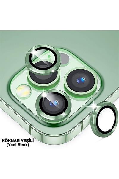 Iphone 13 Pro Max Yeşil Kamera Lens Koruyucu Mercek Lens 13 Pro Uyumlu