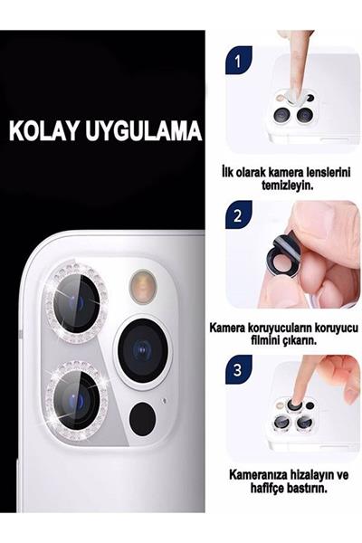 Iphone 13 Yeşil Uyumlu Kamera Lensi Mercek Lens Koruyucu 13 Mini Uyumlu